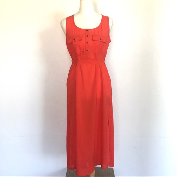 Forever 21 Dresses & Skirts - Orange Sleeveless Maxi Dress